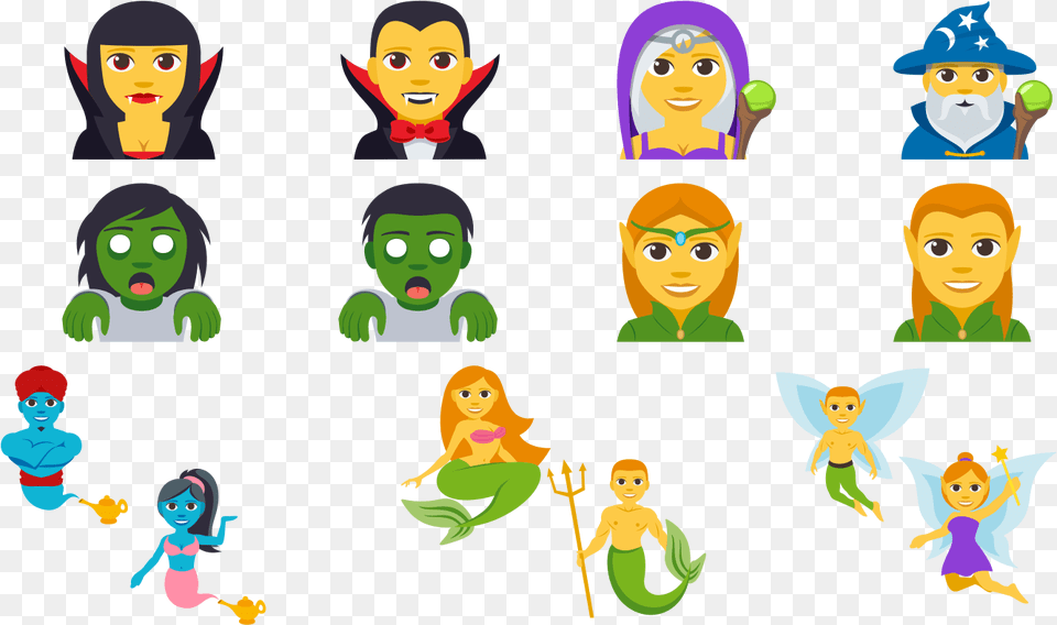Vampire Mage Zombie Elf Genie Merperson And Fairy, Baby, Person, Face, Head Free Png