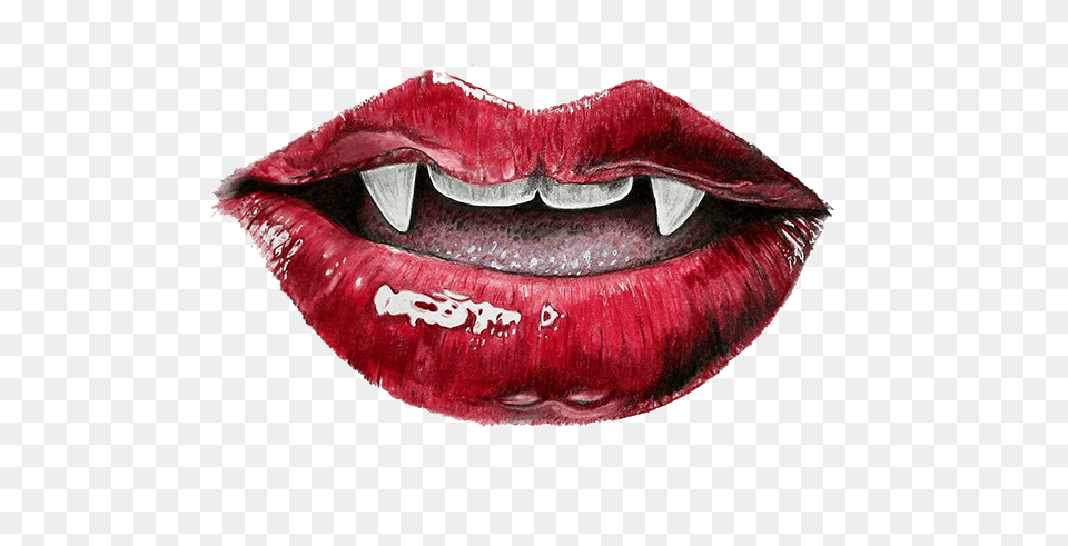 Vampire Mouth, Body Part, Person, Cosmetics, Lipstick Png Image