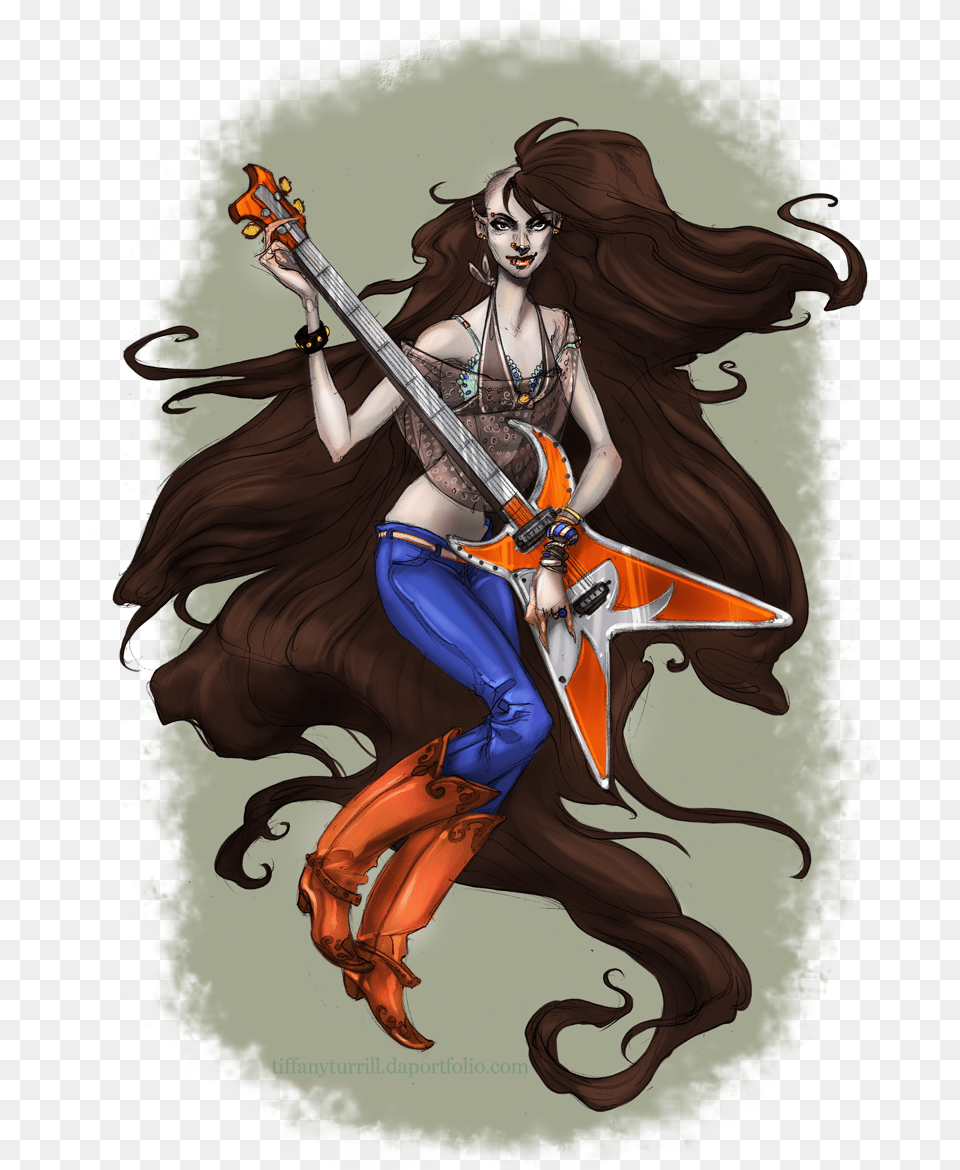 Vampire Queen Fan Arts Hd Download Marceline Real Life, Book, Comics, Publication, Adult Png