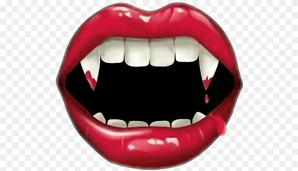 Vampire Sexy Vampirelips Halloween Sticker Lips Fangs Boca Vampiro, Body Part, Mouth, Person, Teeth Free Png