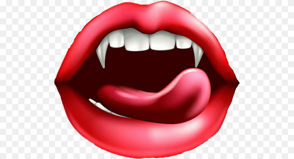 Vampire Teeth Lips Tongue Fangs Dog 4 Pic 1 Word, Body Part, Mouth, Person, Smoke Pipe Free Png
