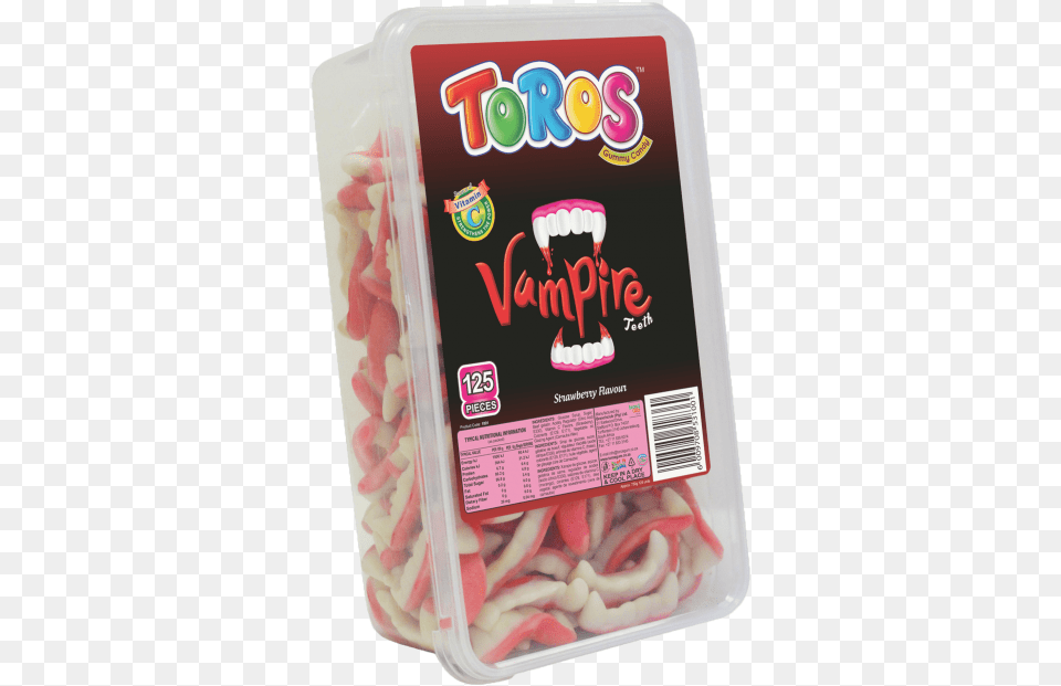 Vampire Teeth Strawberry 01 Min Stick Candy, Food, Lunch, Meal, Ketchup Free Png Download