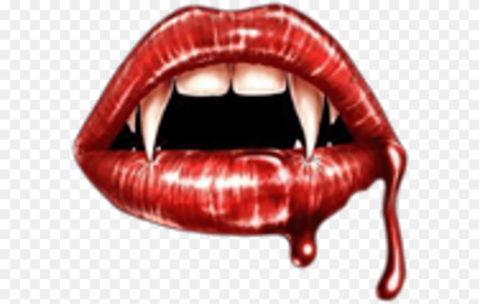 Vampire Teeth Vampireteeth Mouth Lips Red Vampire Mouth No Background, Body Part, Person, Food, Ketchup Png Image