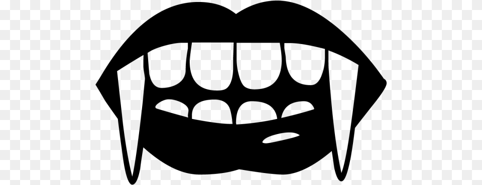 Vampire Vampire Teeth, Gray Png