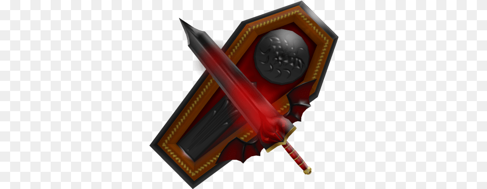 Vampire Vanquisher Sword And Shield Roblox Roblox Coffin Sword, Weapon, Blade, Dagger, Knife Png Image