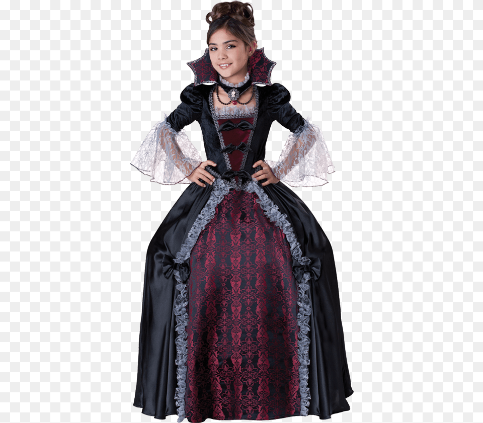 Vampiress Of Versailles Girl S Costume Vampiress Of Versailles Costume, Gown, Person, Clothing, Dress Free Transparent Png