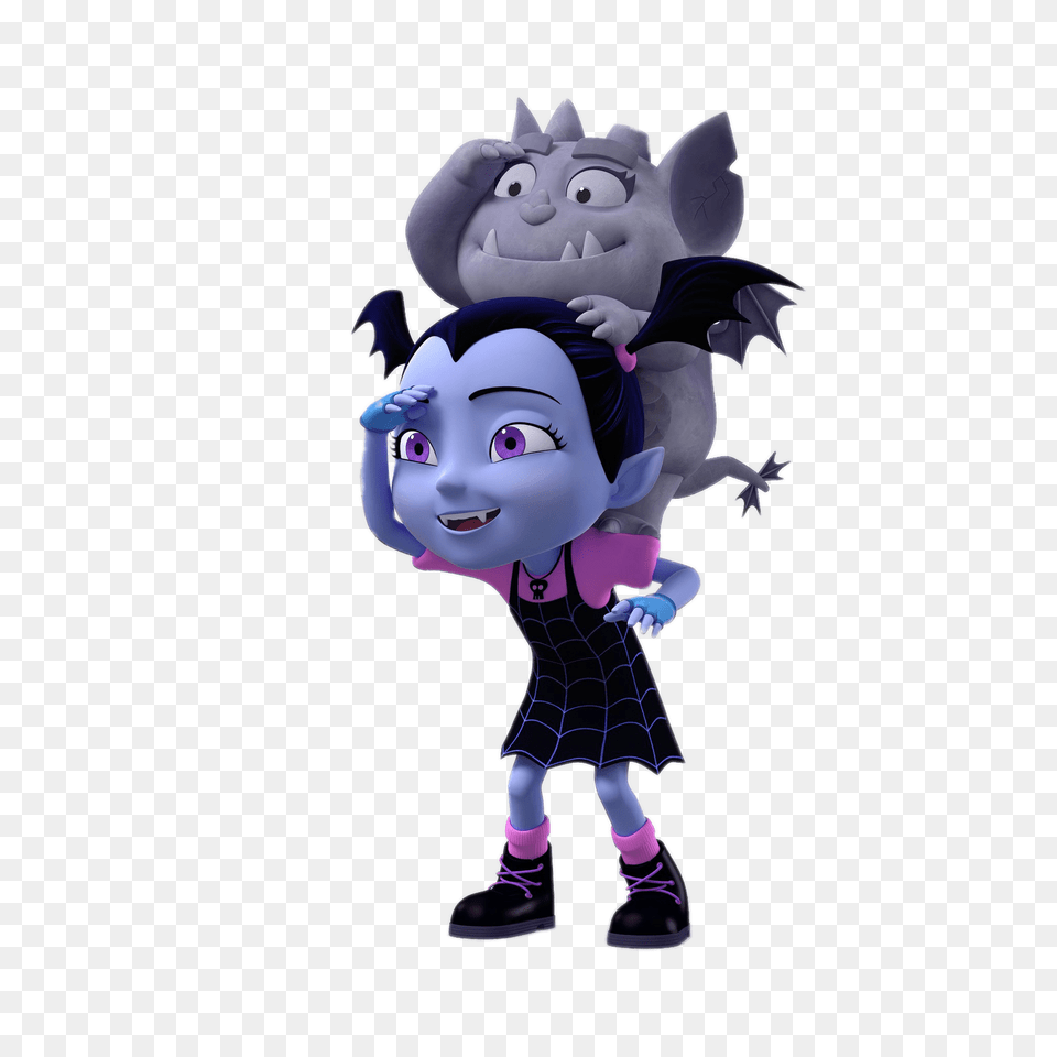 Vampirina And Gregoria On The Lookout, Cartoon, Purple, Face, Head Png Image