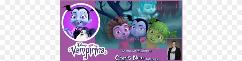 Vampirina Executive Producer Chris Nee Interview Disney Vampirina The Sleepover Cinestory Comic, Purple, Publication, Book, Comics Free Png Download