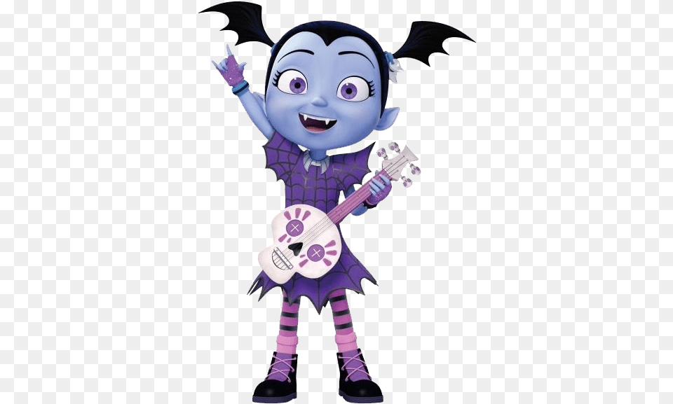 Vampirina With Guitar, Baby, Person, Book, Comics Free Png Download