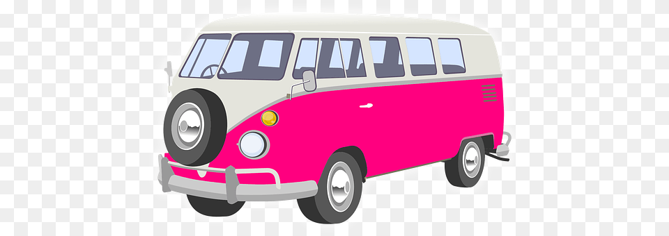 Van Camper Pink Hippies Retro Vintage Whee Verjaardag Vrouw 18 Jaar, Bus, Caravan, Minibus, Transportation Free Png Download