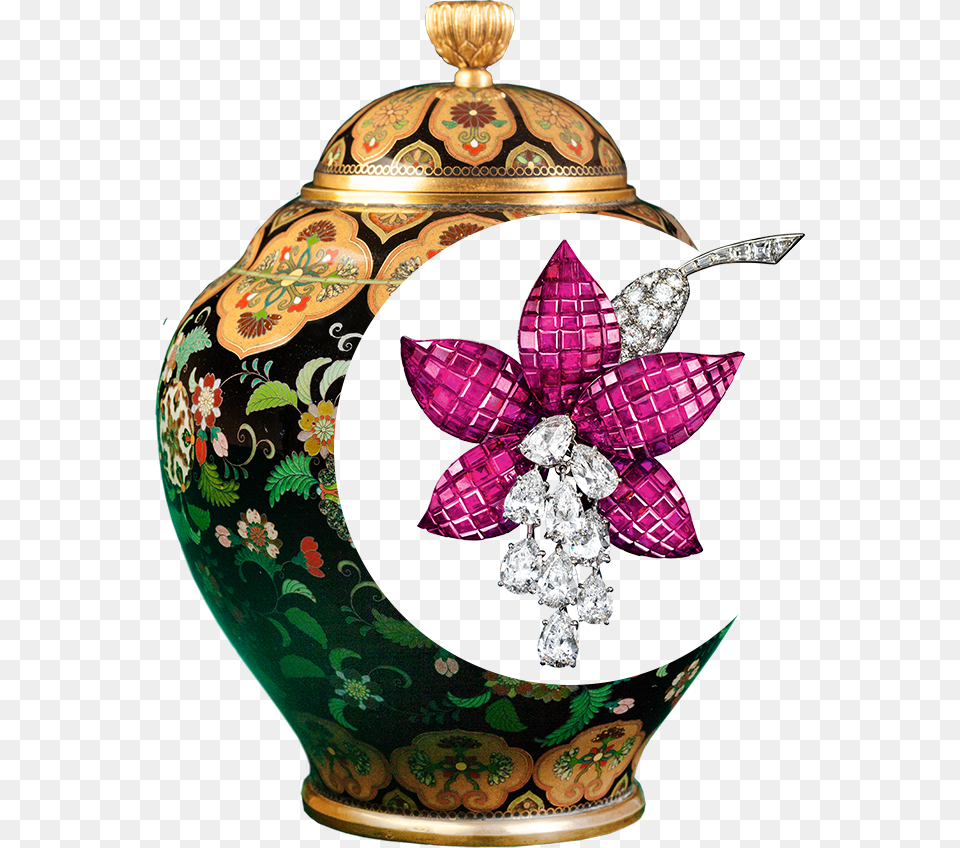Van Cleef And Arpels High Jewelry, Urn, Pottery, Jar, Art Png Image