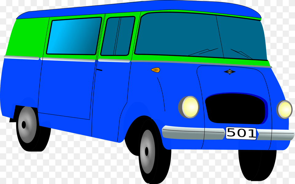 Van Clipart Retro Glossy Van, Bus, Caravan, Minibus, Transportation Png Image