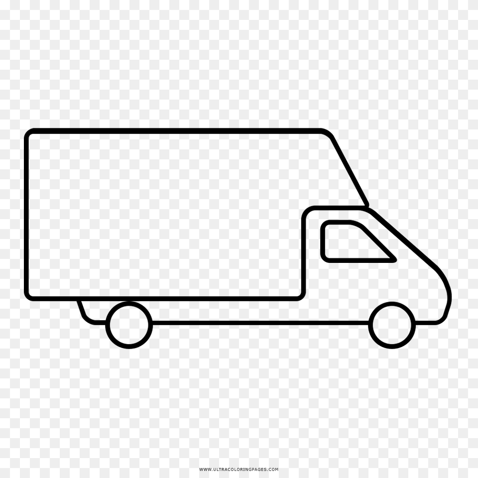 Van Coloring Pages, Gray Png Image