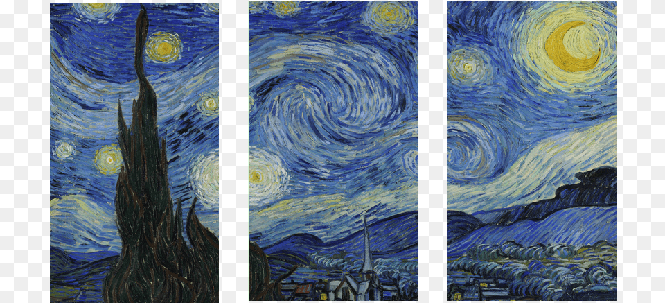 Van Gogh Starry Night, Art, Modern Art, Painting, Canvas Png Image