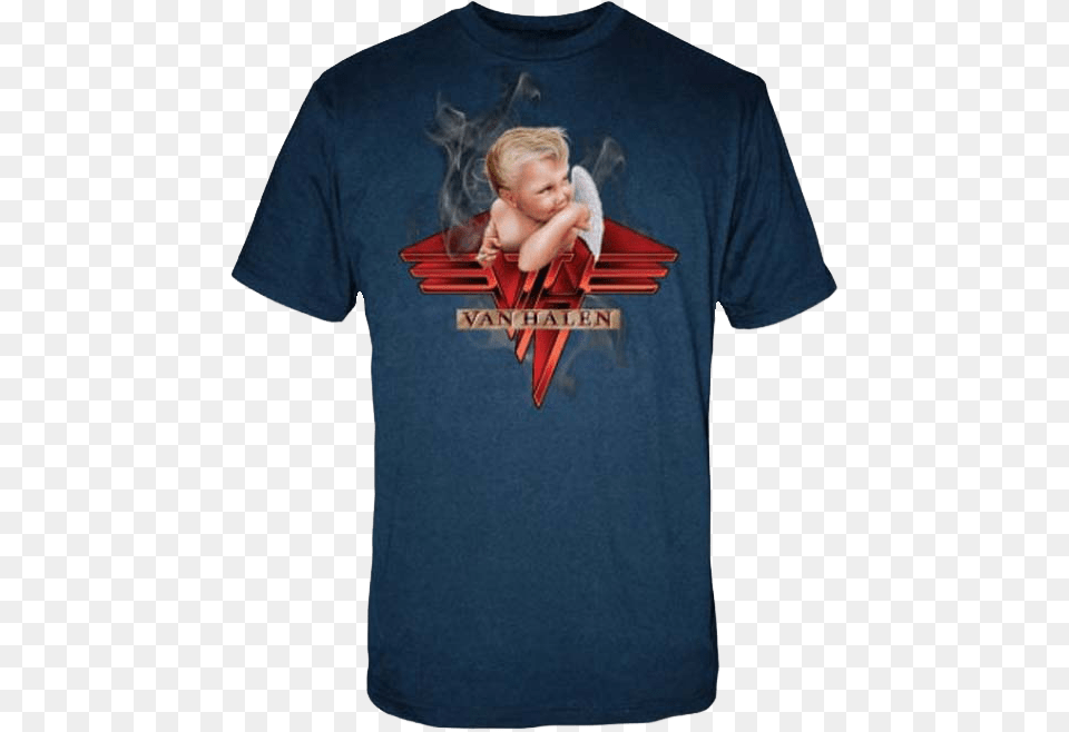 Van Halen T Shirt Dave Mustaine T Shirt, Clothing, T-shirt, Baby, Person Free Png