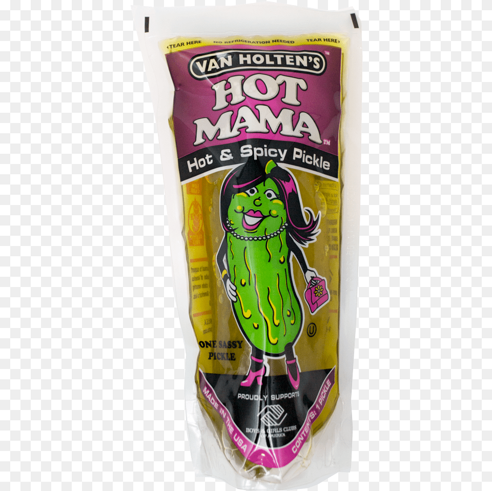 Van Holten Hot Mama Dill Van Holten39s Pickles Hot Mama 12 Count, Sweets, Food, Adult, Person Free Png Download