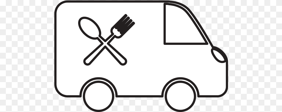 Van Illustration, Cutlery, Fork, Vehicle, Transportation Free Png Download