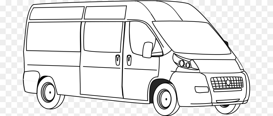 Van Line Art We71jo Ducato, Caravan, Transportation, Vehicle, Bus Png