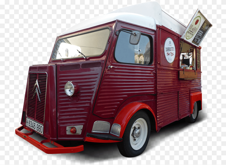 Van Truck Old Vintage Citron Food Truck, Transportation, Vehicle, Machine, Wheel Free Png Download