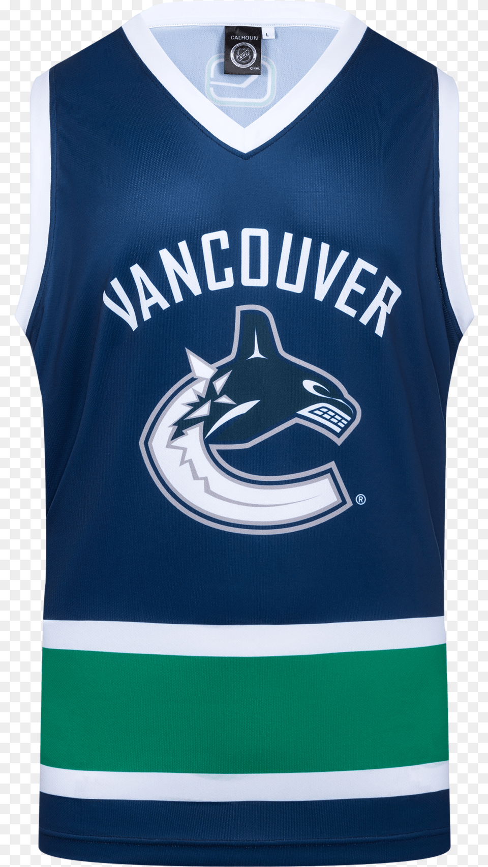 Vancouver Canucks Hockey Tankclass Vancouver Canucks Logo, Clothing, Shirt, Jersey, Person Free Png