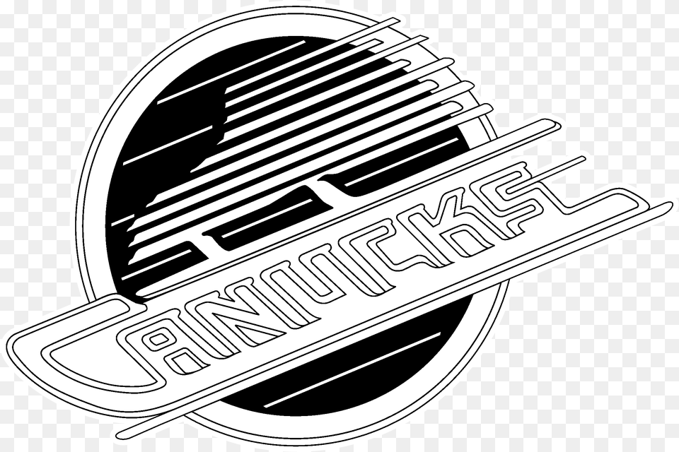 Vancouver Canucks Logo Black And White Canucks Skate Logo Free Transparent Png