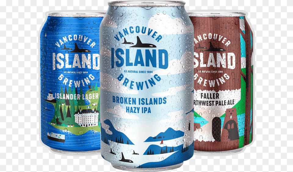 Vancouver Island Brewing 8 Pack, Can, Tin, Alcohol, Beer Png