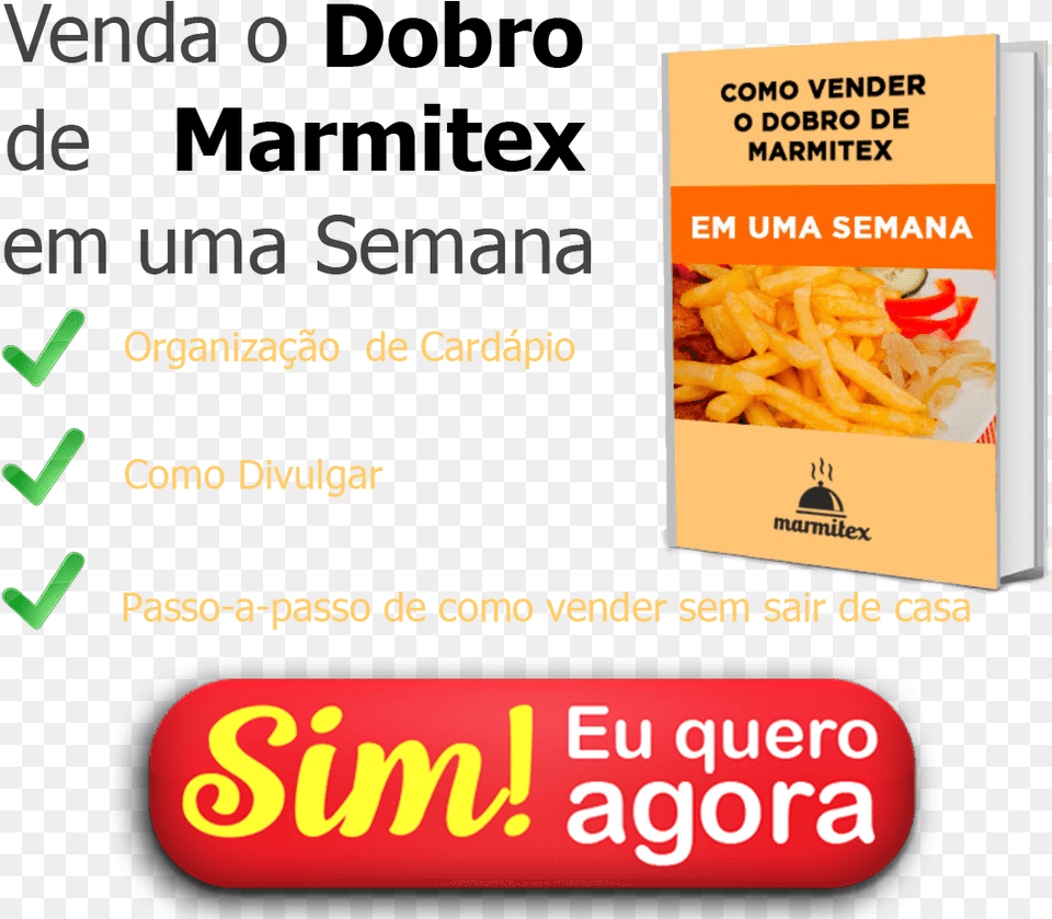 Vander O Dobro De Marmitex Made In Germany, Advertisement, Food, Fries, Poster Png Image