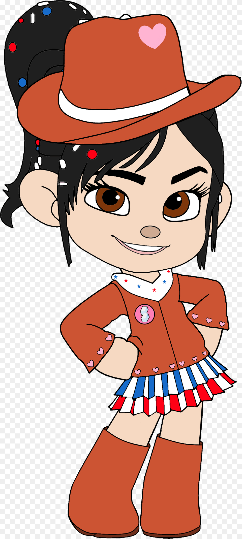 Vanellope As A Cowgirl With Cowgirl Hat Vanellope, Clothing, Person, Baby, Comics Free Transparent Png