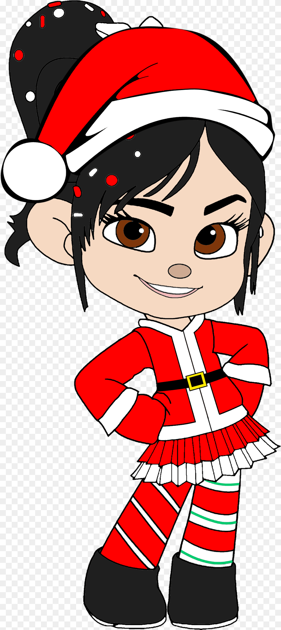 Vanellope As Mrs Claus With Santa Hat Felix Calhoun And Vanellope, Book, Comics, Publication, Baby Free Png