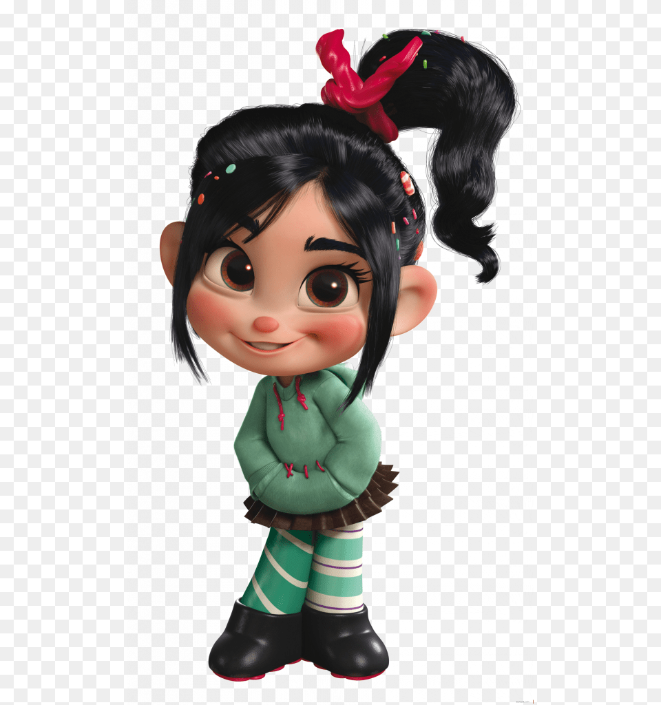 Vanellope Female Cute Cartoon Characters, Doll, Toy, Face, Head Png Image