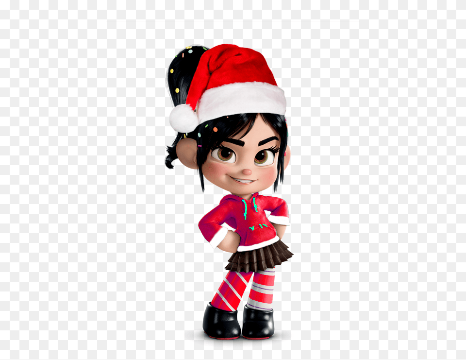 Vanellope In A Christmas Casual With Or Without Santa Hat, Elf, Baby, Person, Face Free Png Download