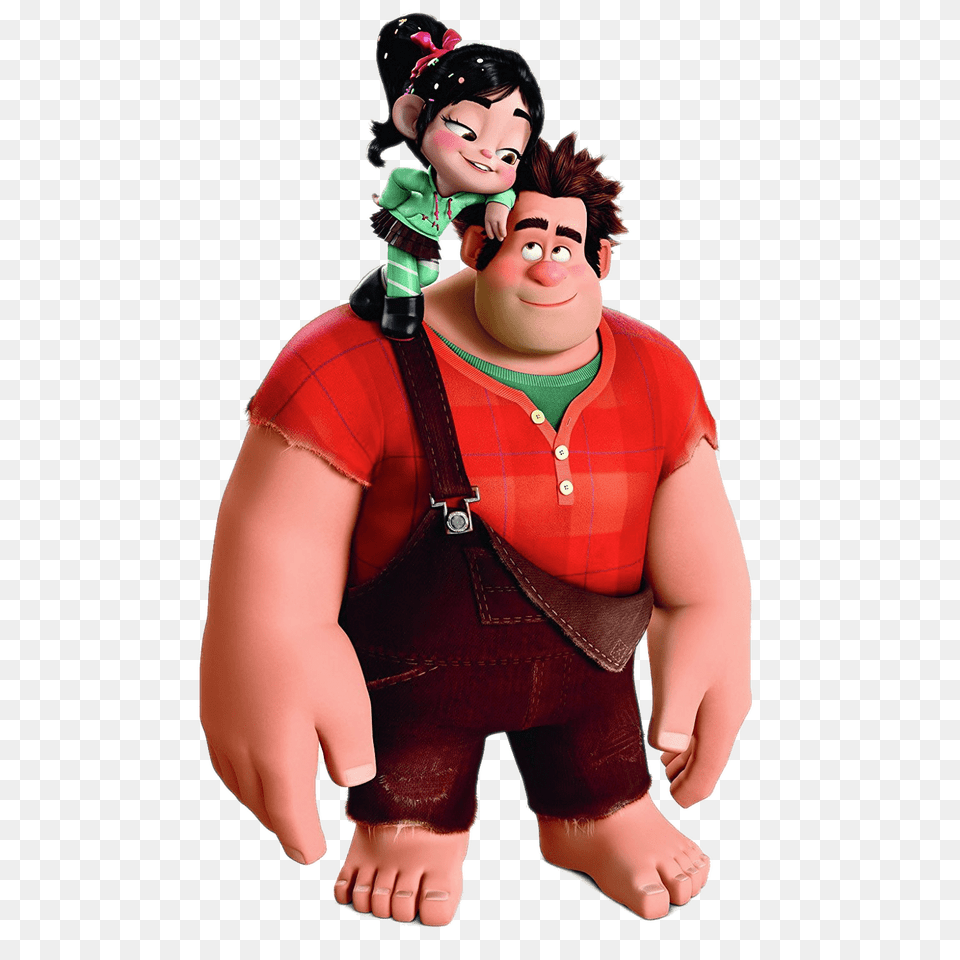 Vanellope On Ralphs Shouder, Adult, Male, Man, Person Png