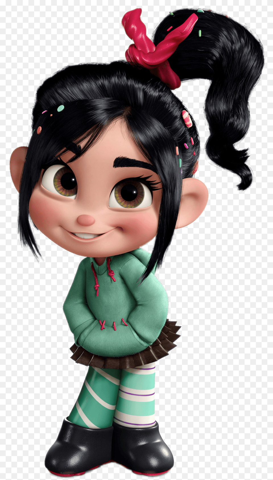 Vanellope Von Schweetz Hands In Pockets, Adult, Doll, Female, Person Png Image