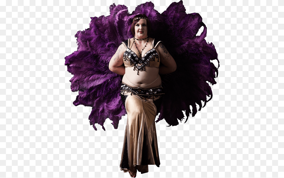 Vanessa Bellydancer Feather Fans, Woman, Purple, Person, Female Png Image