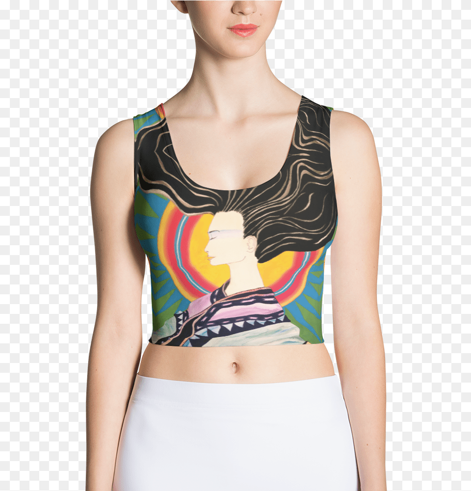 Vanessa Fitted Tank Crop Top Vanessa Ct Mockup Back, Adult, Person, Woman, Female Free Png