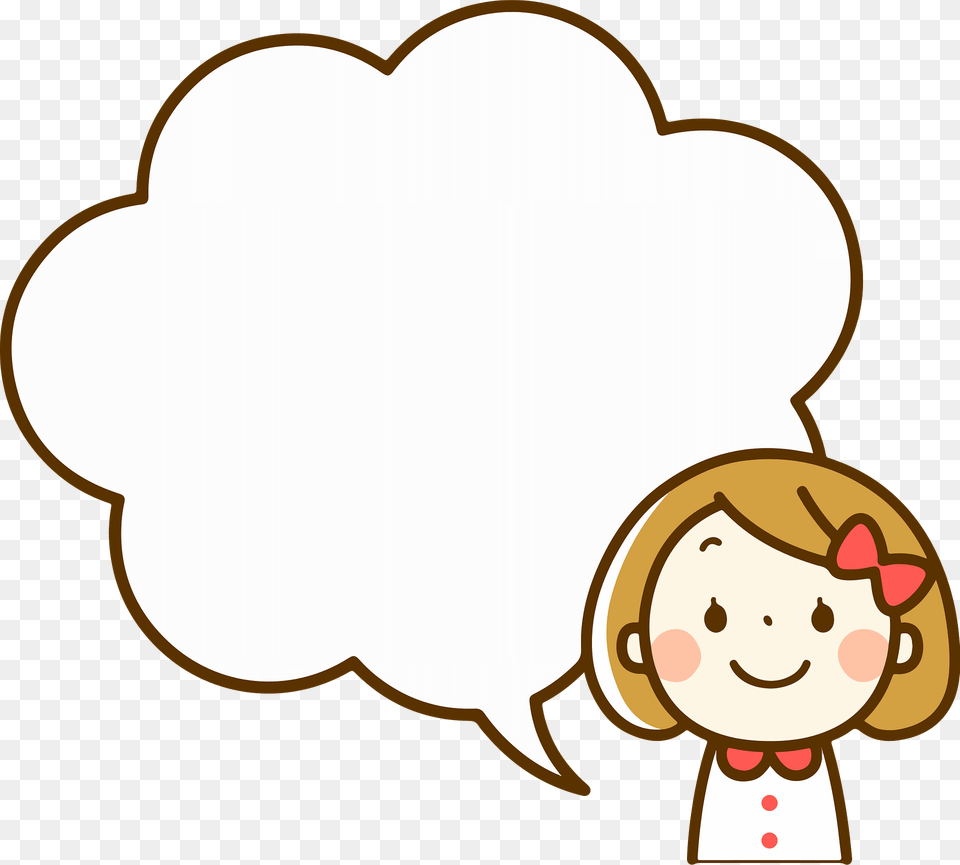 Vanessa Girl With A Speech Bubble Clipart, Face, Head, Person, Baby Free Transparent Png