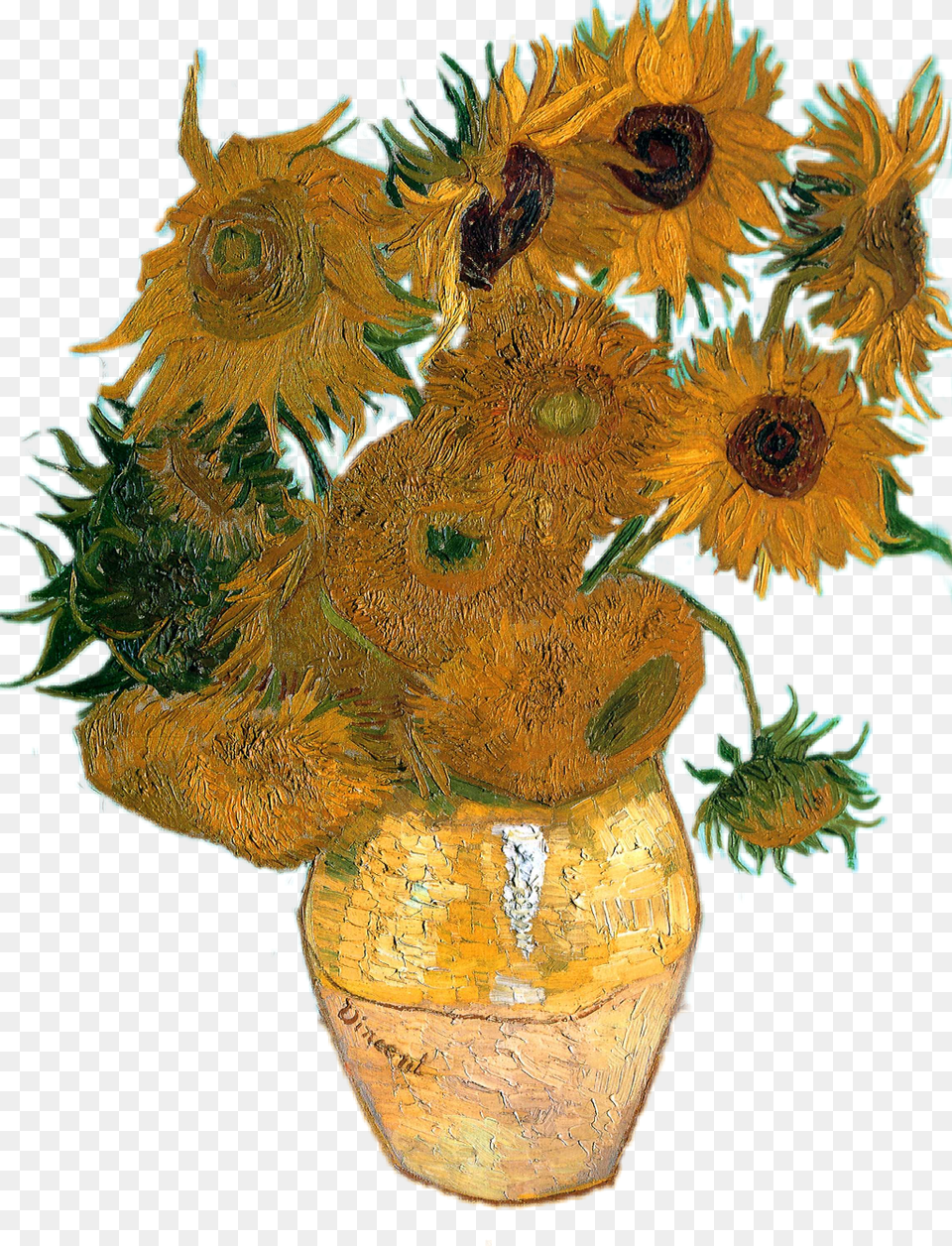 Vangogh Gogh Vincent Vincentvangogh Sunflowers Sunflowers Van Gogh Paintings, Plant, Flower, Potted Plant, Sunflower Free Png