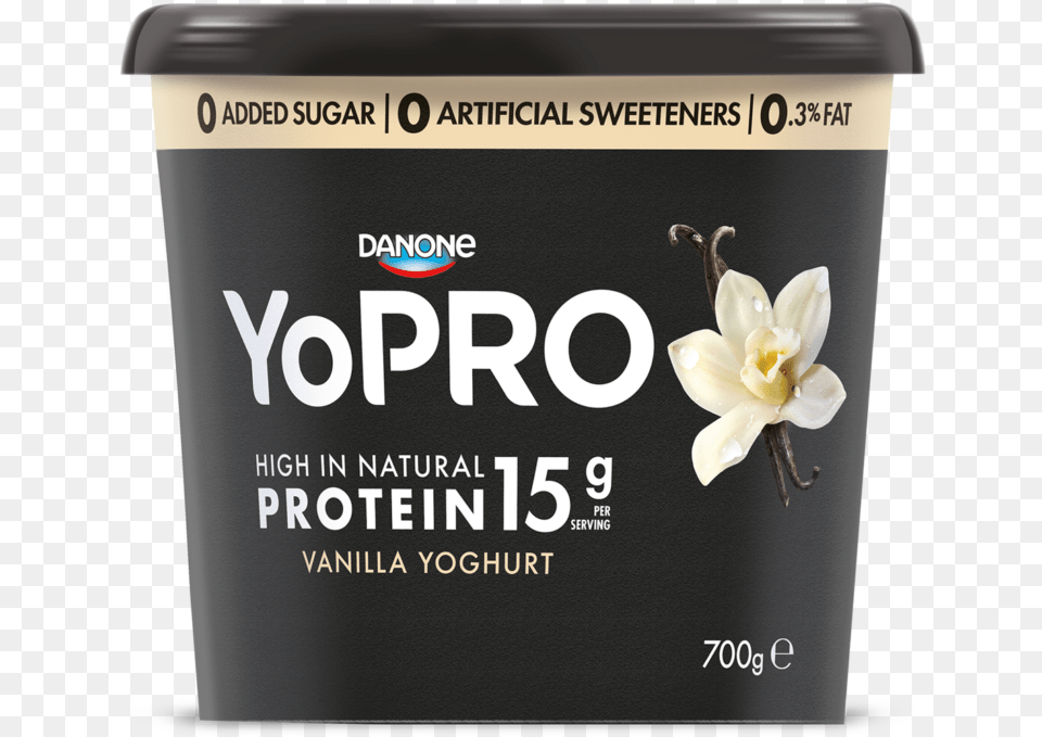 Vanilla 700g Danone Yopro Yoghurt Plain, Plant, Flower, Cream, Ice Cream Png