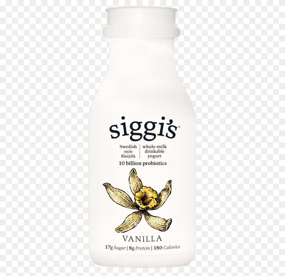 Vanilla 8oz Drinkable Siggi39s Strawberry Drinkable Yogurt, Bottle, Jar, Animal, Bird Png Image