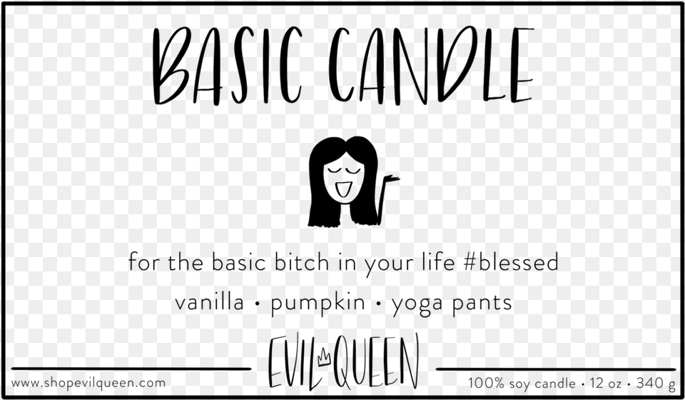 Vanilla And Pumpkin Scented Vegan Soy Candle Label Cartoon, Gray Free Transparent Png