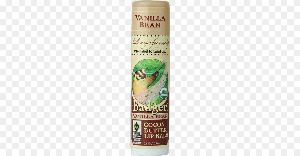 Vanilla Bean Organic Lip Balm For Dry Lips By Badger Badger Cocoa Butter Mocha Cocoa 5ml Lip Balm, Book, Publication, Novel, Can Free Png