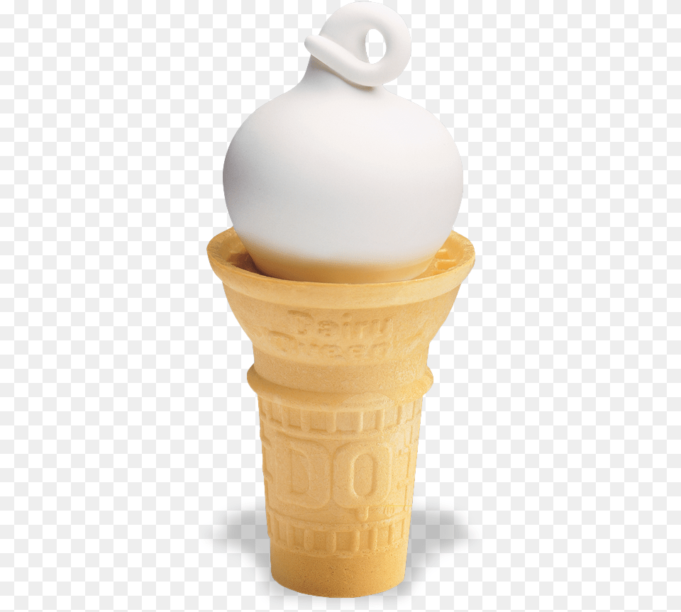 Vanilla Cone Dairy Queen Cone, Cream, Dessert, Food, Ice Cream Png Image