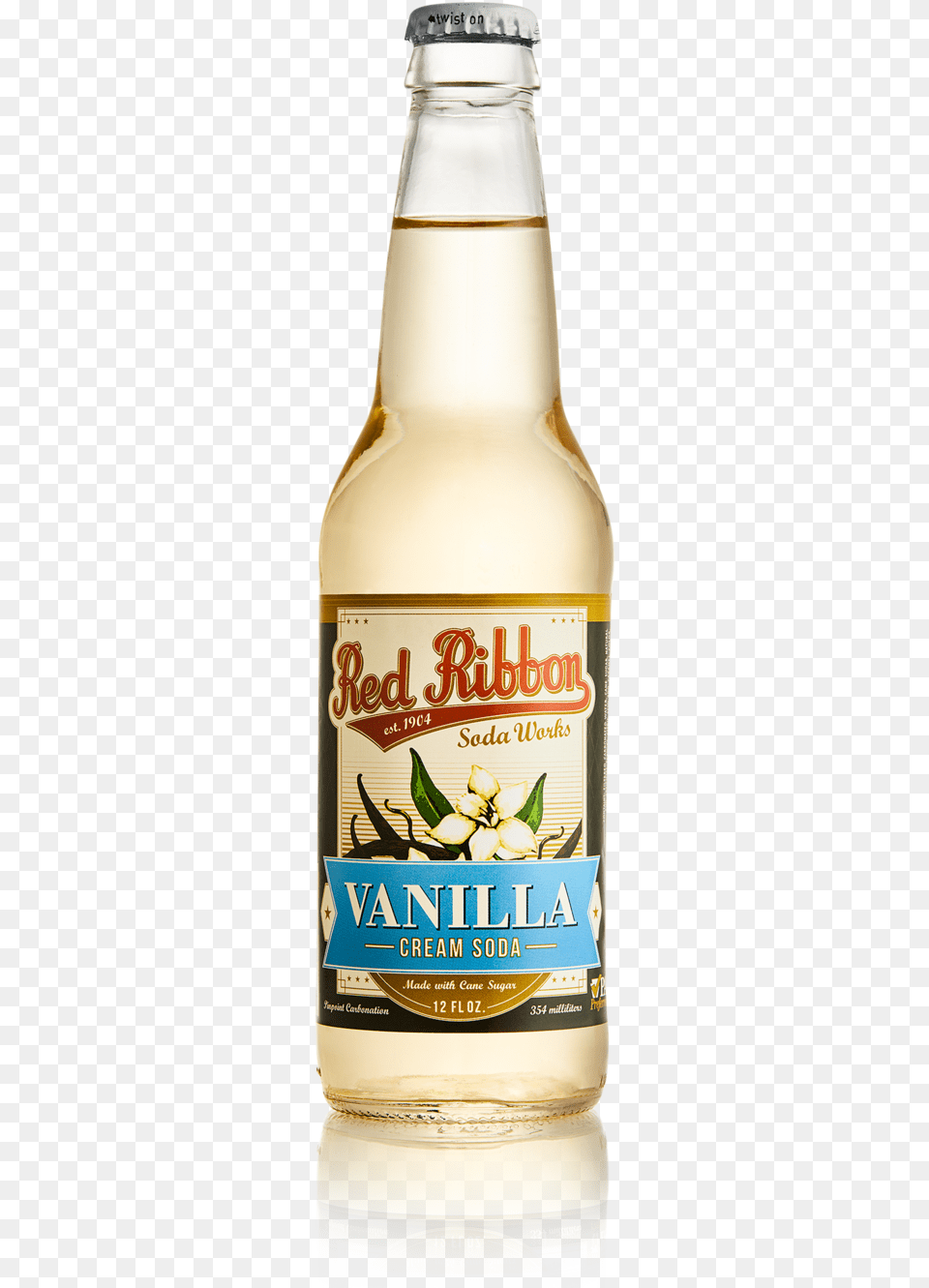 Vanilla Cream Soda Glass Bottle, Alcohol, Beer, Beverage, Beer Bottle Free Png
