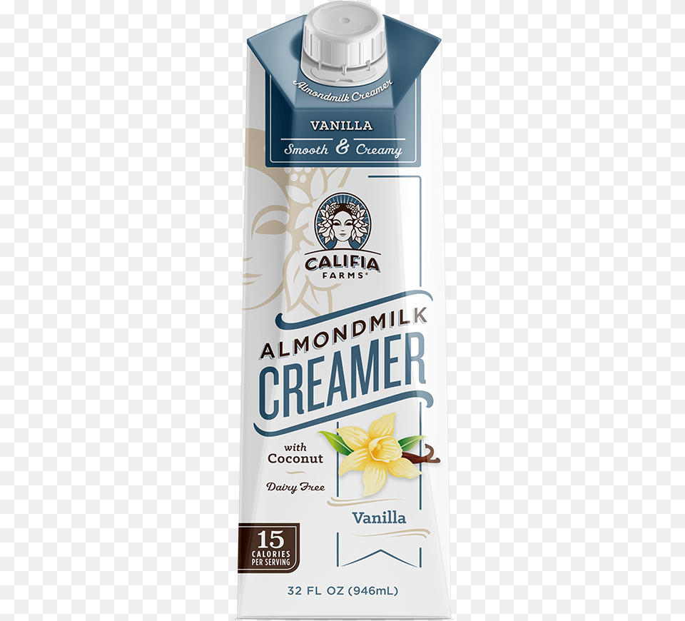 Vanilla Creamer Califia Farms Almond Milk Creamer, Face, Head, Person, Bottle Free Png Download