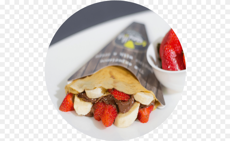 Vanilla Crepes Strawberry, Bread, Food, Pancake, Crepe Png Image