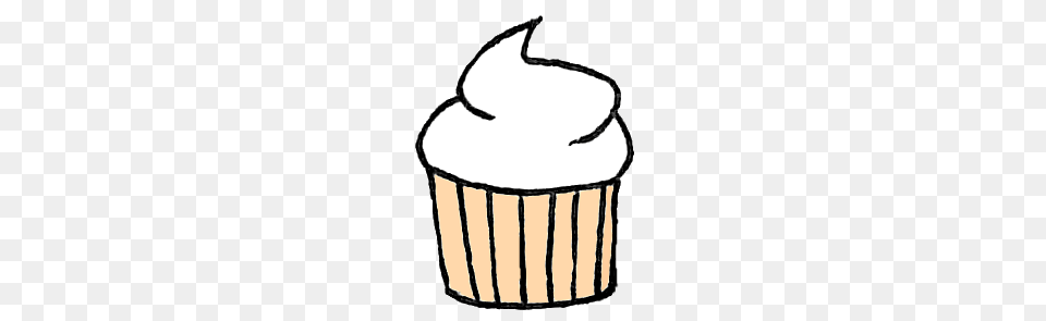 Vanilla Cupcake Clipart, Cake, Cream, Dessert, Food Free Transparent Png