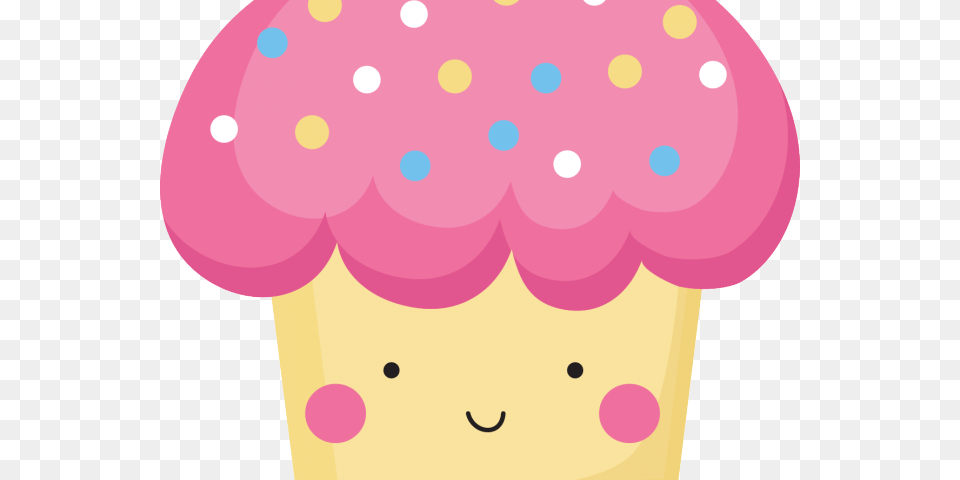 Vanilla Cupcake Clipart Pink Cupcake, Food, Cake, Cream, Dessert Free Png Download