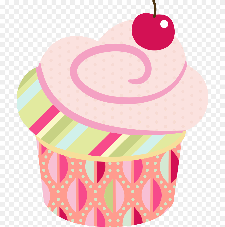 Vanilla Cupcake Clipart Snowflake, Cake, Cream, Dessert, Food Free Png Download