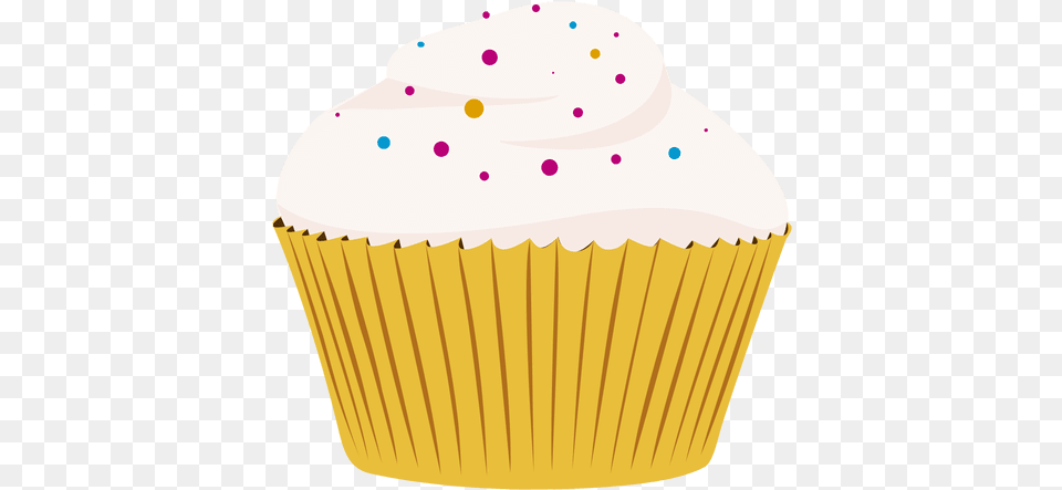 Vanilla Cupcake Illustration U0026 Svg Vector File Cartoon Vanilla Cupcake, Cake, Cream, Dessert, Food Free Transparent Png