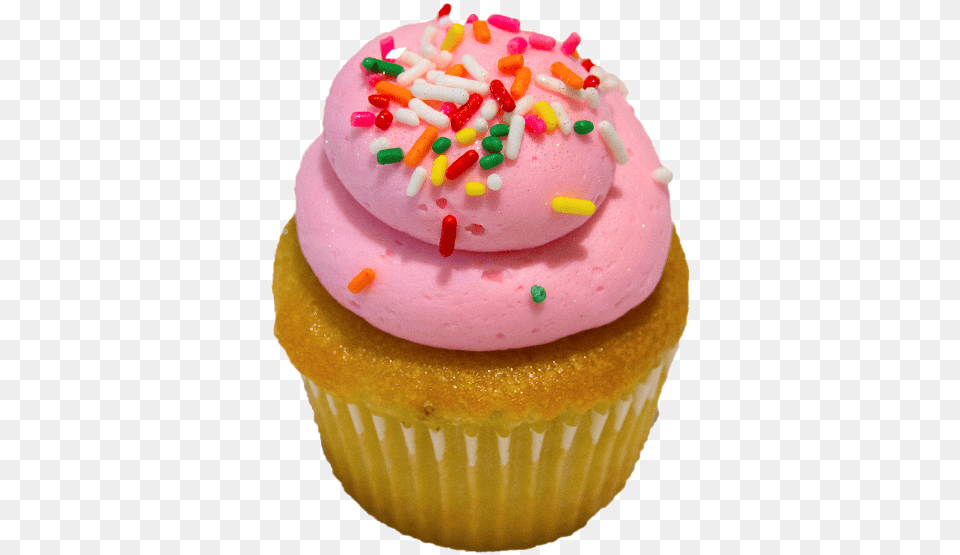 Vanilla Diva Sprinkles Cupcake Transparent Background, Birthday Cake, Cake, Cream, Dessert Free Png Download